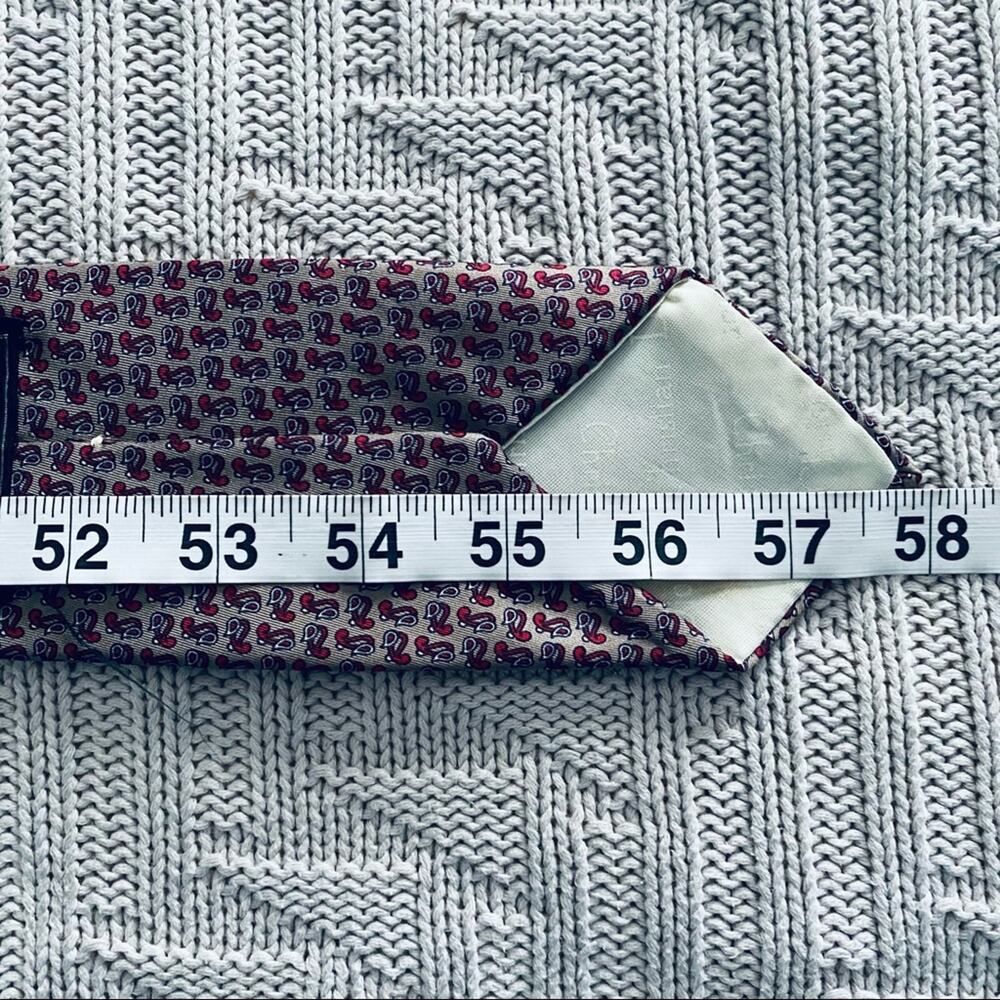 Vintage Christian Dior maroon pattern tie - Picture 5 of 6
